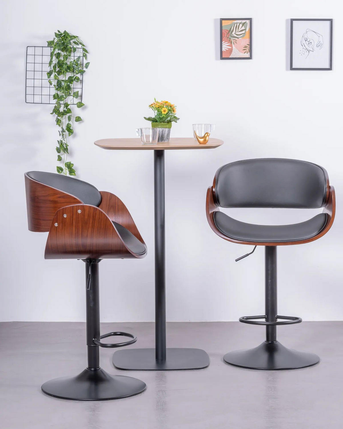 HOCKER Holz Schwarz - Schwarz, Holz (58/92/51cm) - Nest Dream