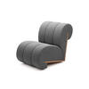 SESSEL CATCH ME Sessel, Bequeme Polsterung, 3D-Stoff, Hohe Festigkeit, Holzdetails, Farbe Grau - Schwarz/Grau, Holz/Textil (80/78/100cm) - DomoHome