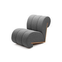 SESSEL CATCH ME Sessel, Bequeme Polsterung, 3D-Stoff, Hohe Festigkeit, Holzdetails, Farbe Grau - Schwarz/Grau, Holz/Textil (80/78/100cm) - DomoHome