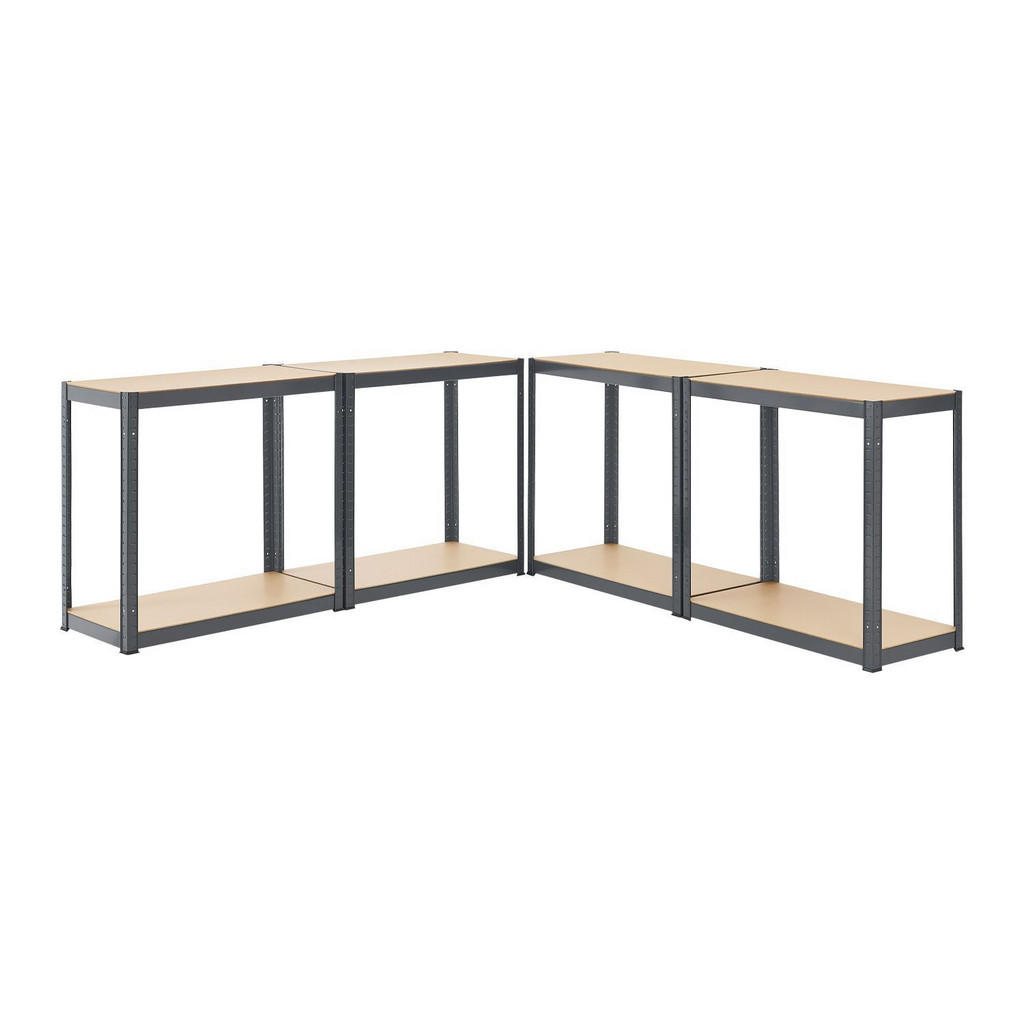 Thumbnail - Juskys Regalsystem, Grau, Metall, 155x160x155 cm, Freizeit, Heimwerken, Werkstatt