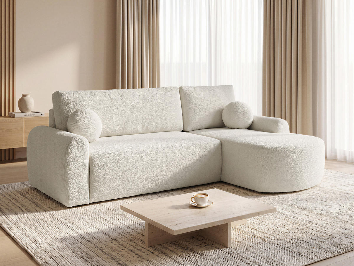 ECKSOFA Jazz, Seite: Rechts - Weiß, Holz/Textil (160/240cm) - Sofnet