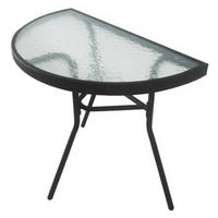 GARTENTISCH halbrund 70cm - Transparent, Metall (70/40/70cm) - Mat-Haus