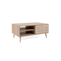 COUCHTISCH Malmö 55A - in Sonoma Eiche mit Bast-Dekor - Sonoma Eiche, Holzwerkstoff (60/100/46cm) - möbelvita