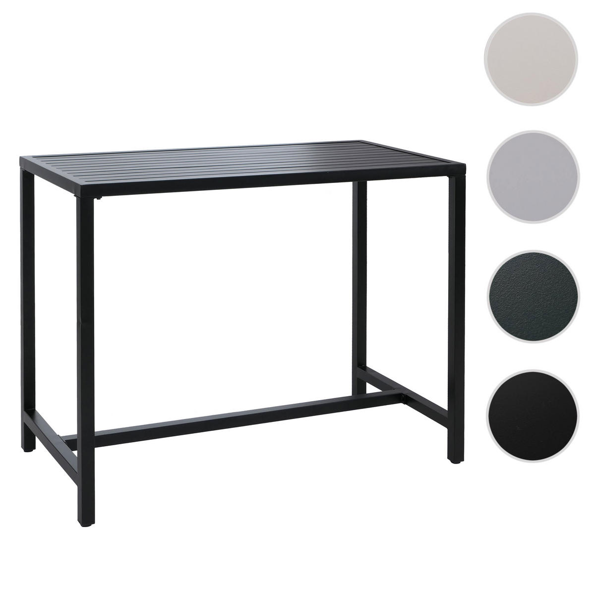 STEHTISCH hranatý - sivá, kov (65/130/105cm) - MCW