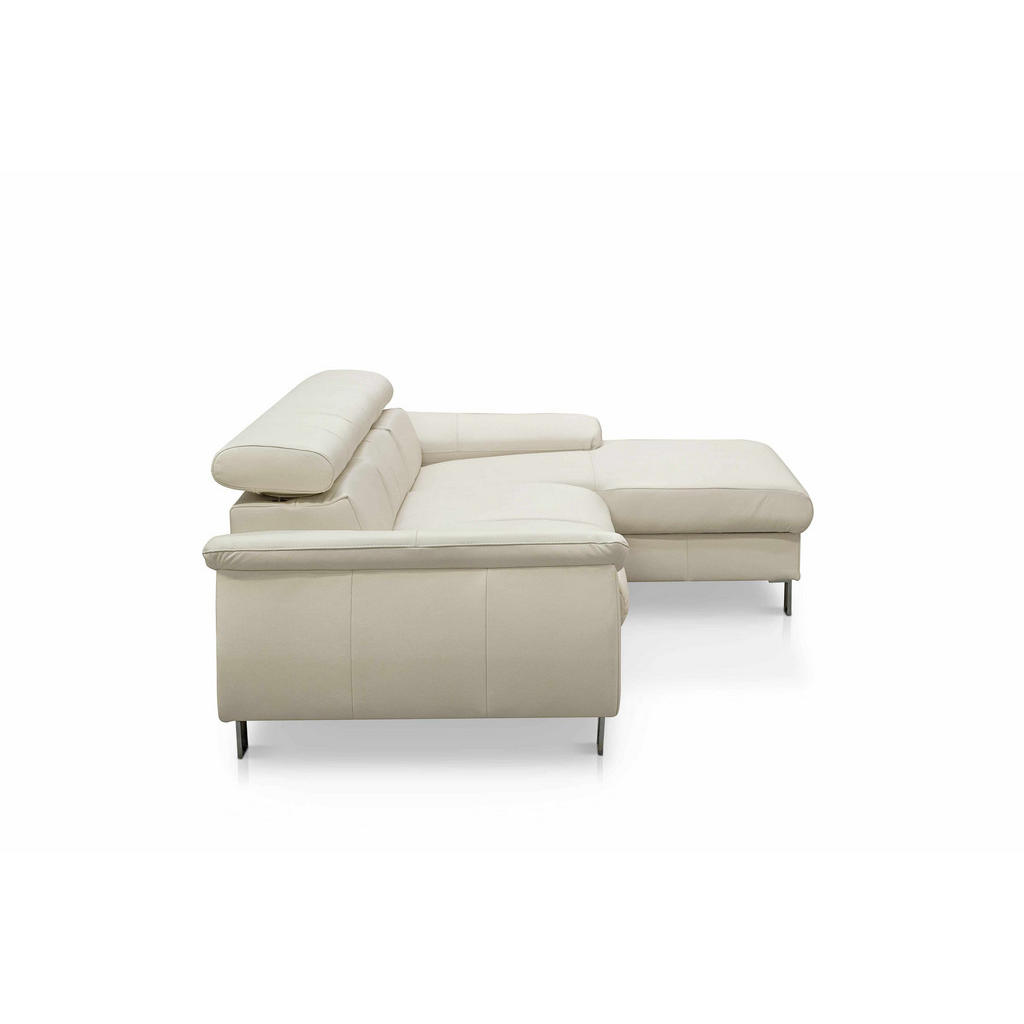 Thumbnail - Cotta Eckschlafsofa, Weiß, Leder, Echtholz,Buche, 3-Sitzer, L-Form,L-Form, 244x166 cm, Wohnzimmer, Sofas & Couches, Wohn...