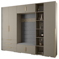 GARDEROBEN-SET 236,7/290/47 - Kaschmir/Goldfarben, Holz/Kunststoff (290/236.7/47cm) - Abiks Möbel