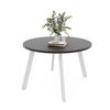 TISCH Weiße Beine, MDF Tischplatte, Molet Schwarz - Schwarz/Weiß, Holzwerkstoff (100/100/76cm) - Idohome