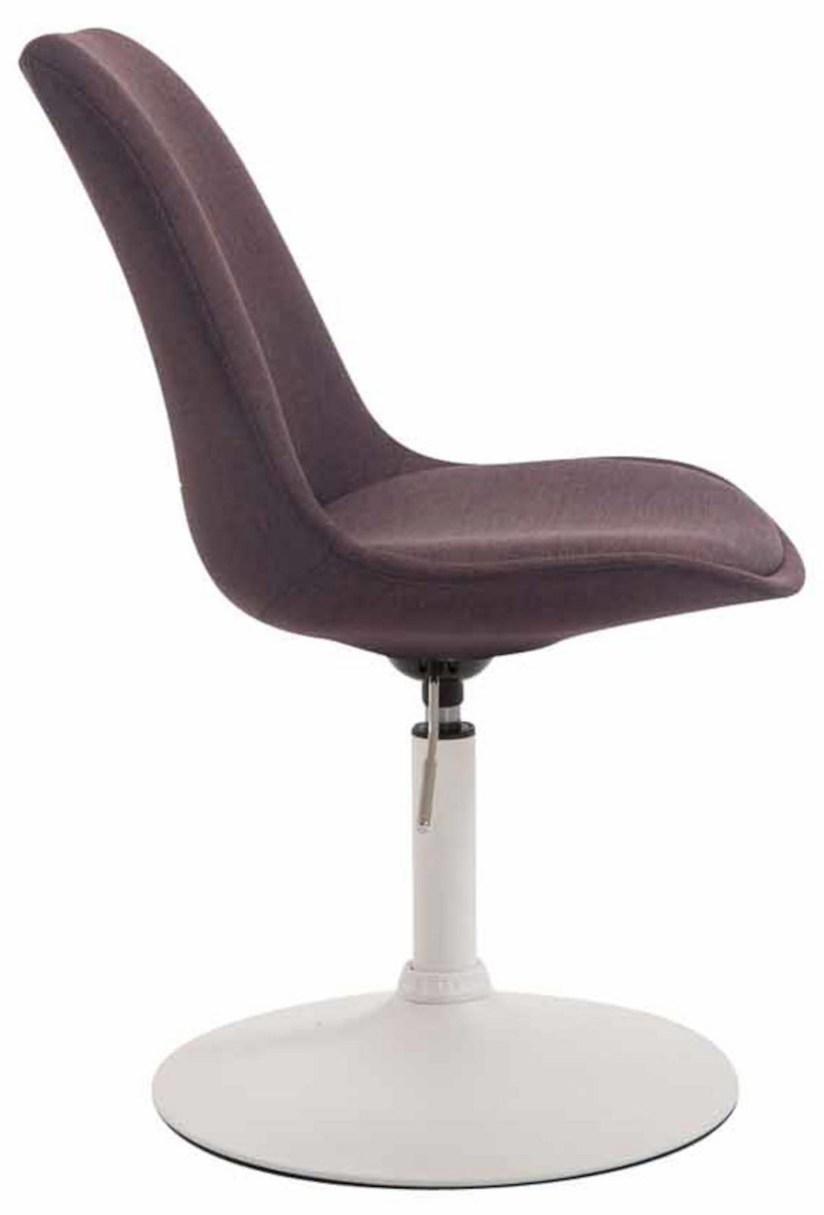 STUHL 4er Set Stoff braun - Weiß/Braun, Textil/Metall (48/76/57cm) - CLP