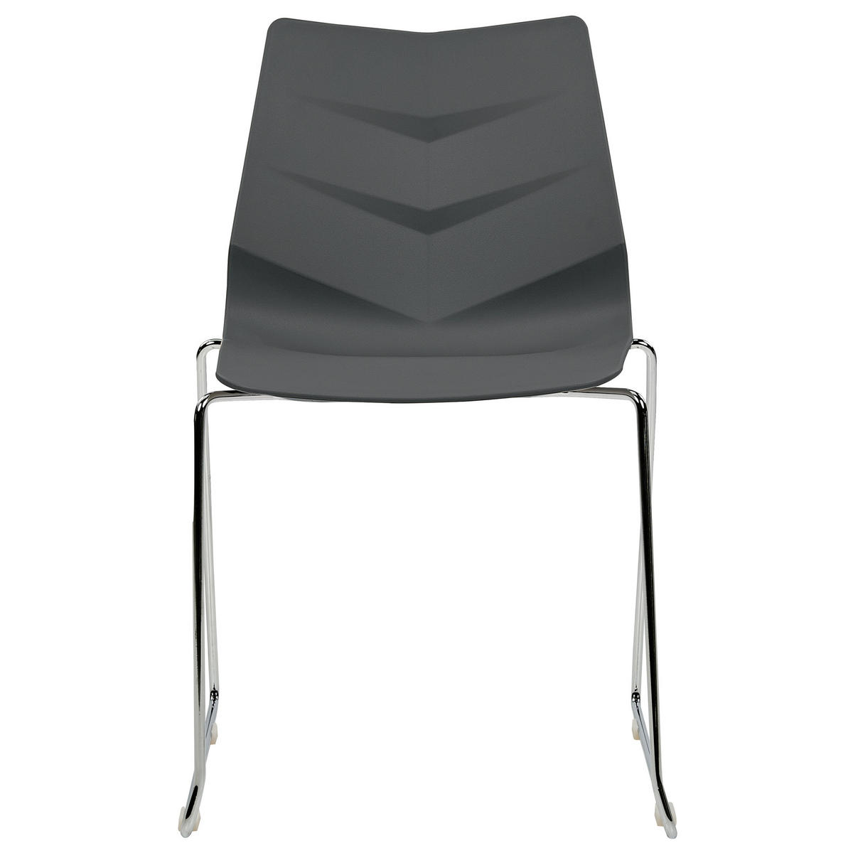 ESSZIMMERSTUHL 4er-Set Kunststoff Grau Hartley - Grau, Kunststoff/Metall (50/82/50cm) - Beliani