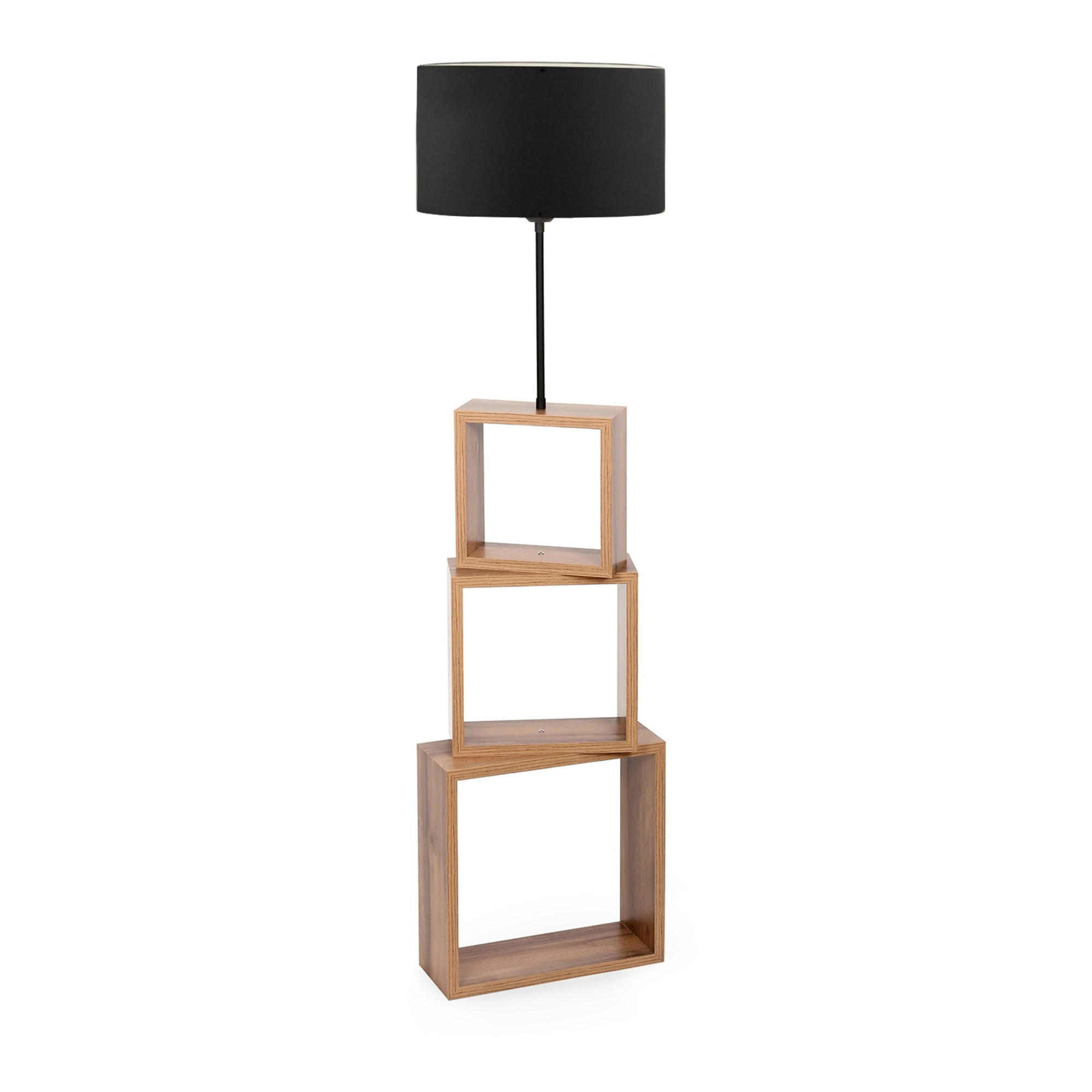 STEHLEUCHTE Mansfield - Schwarz, Metall (37/37/140cm) - lux.pro