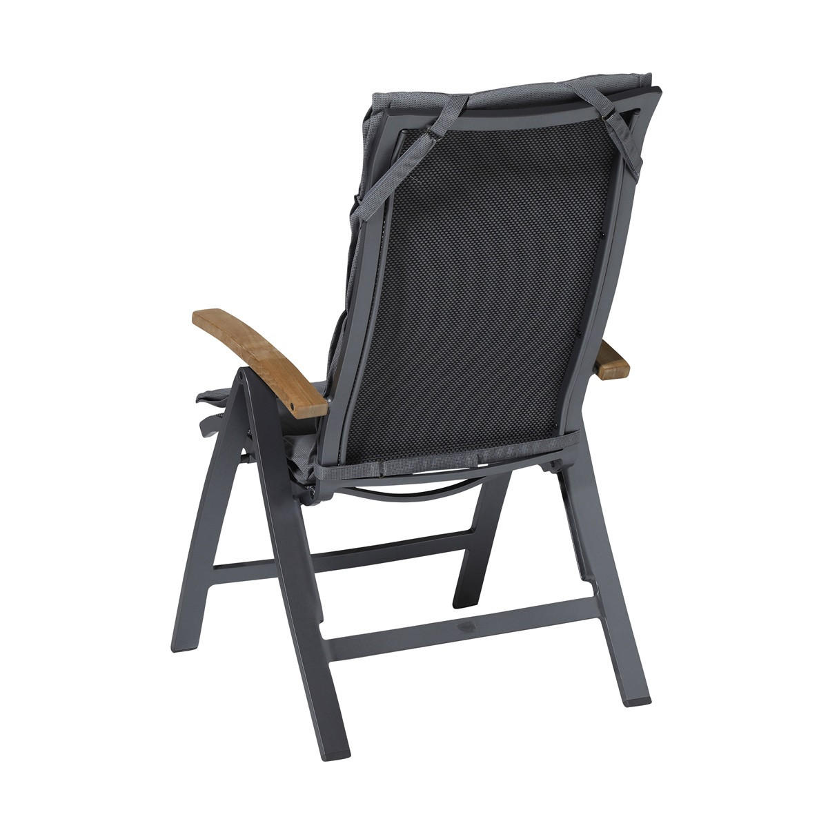 GARTENSTUHLKISSEN Rippe 125/50 cm 4er-Set - Grau, Textil (50/3/125cm) - Madison