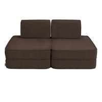 KINDERSOFA AESTHETIC 120 cm Cord Braun 4 Stk - Braun, Textil (60/12.5/120cm) - MeowBaby
