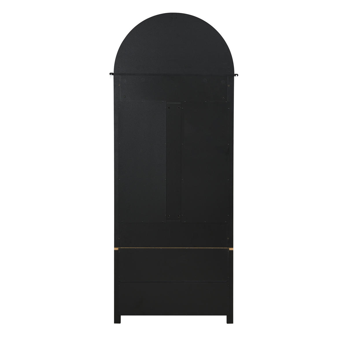 GARDEROBE 75/195/35 cm Schwarz/Holzfarbe aus MDF mit Schuhfach - Schwarz, Holzwerkstoff (35/195/75cm) - OKMYHOME