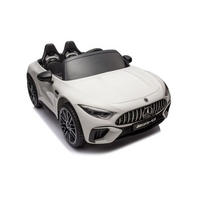 KINDER ELEKTROAUTO Mercedes SL63 AMG weiß EVA-Reifen, Stoßdämpfer, lizenziert, Fernbedienung, Bluetooth - Weiß, Kunststoff (125/75/50cm) - Es-Toys