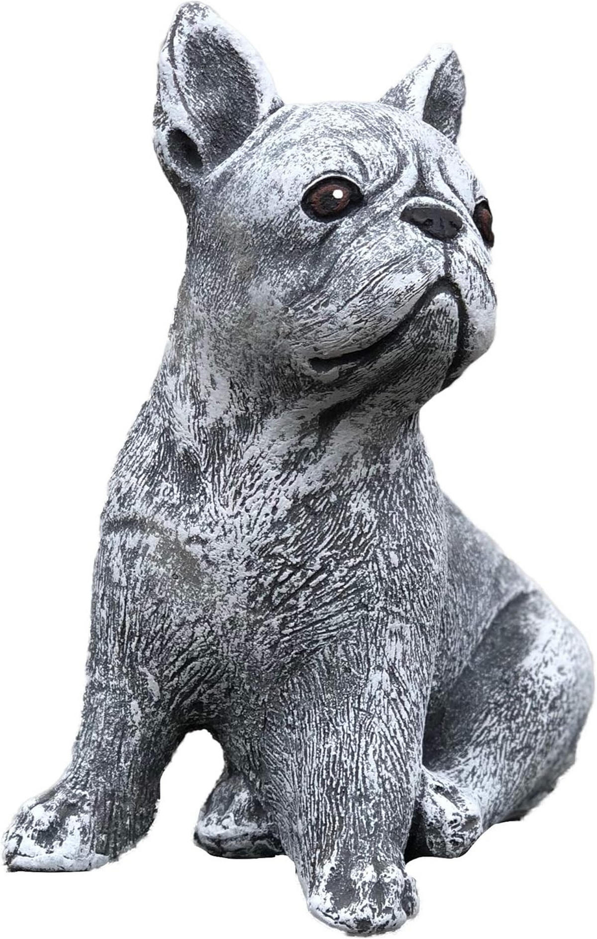 STEINFIGUR französische Bulldogge Dogge, frostfest - Grau, Stein (12/19/15cm) - stoneandstyle
