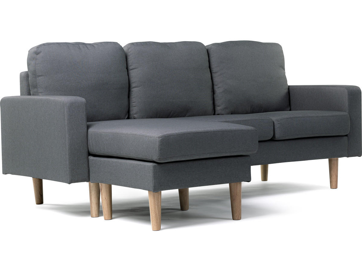 ECKSOFA gabby Grau - Grau, Textil (75/194cm) - Habitat Garten
