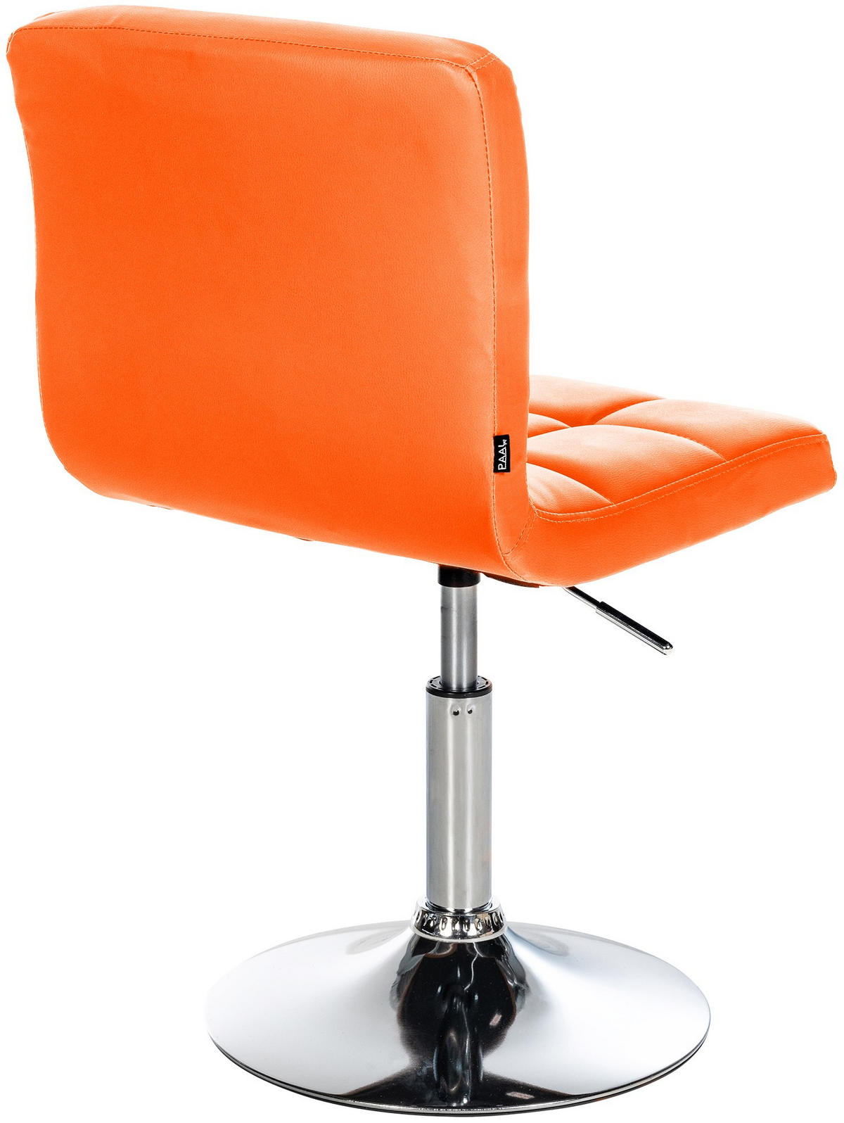 DREHSTUHL Lederlook orange - Chromfarben/Orange, Textil/Metall (44/74/49cm) - CLP