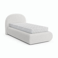 POLSTERBETT Motti 90x200, Einzelbett mit Bettkasten und Taschenfedernmatratze 20 cm, Creme - Creme, Holzwerkstoff (90/200cm) - Beautysofa
