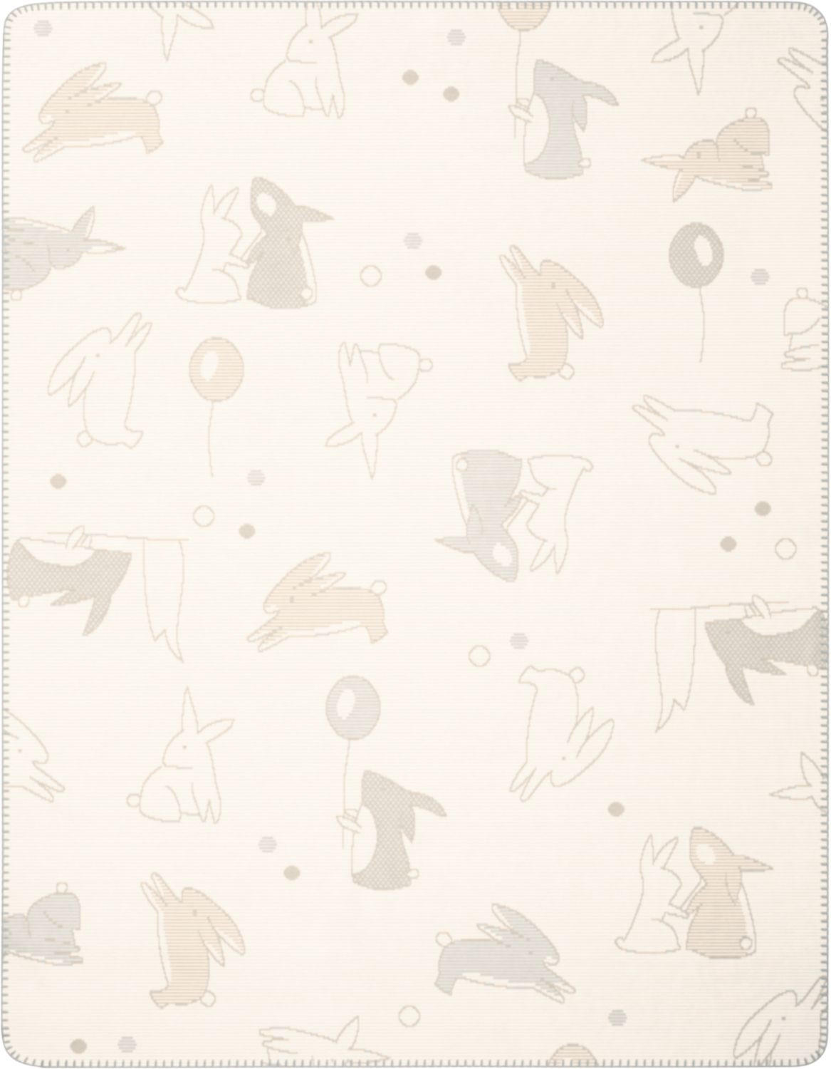 KINDERDECKE Lovely & Sweet Litlle rabbits 75 x 100cm - Multicolor, Textil (75/100cm) - Biederlack
