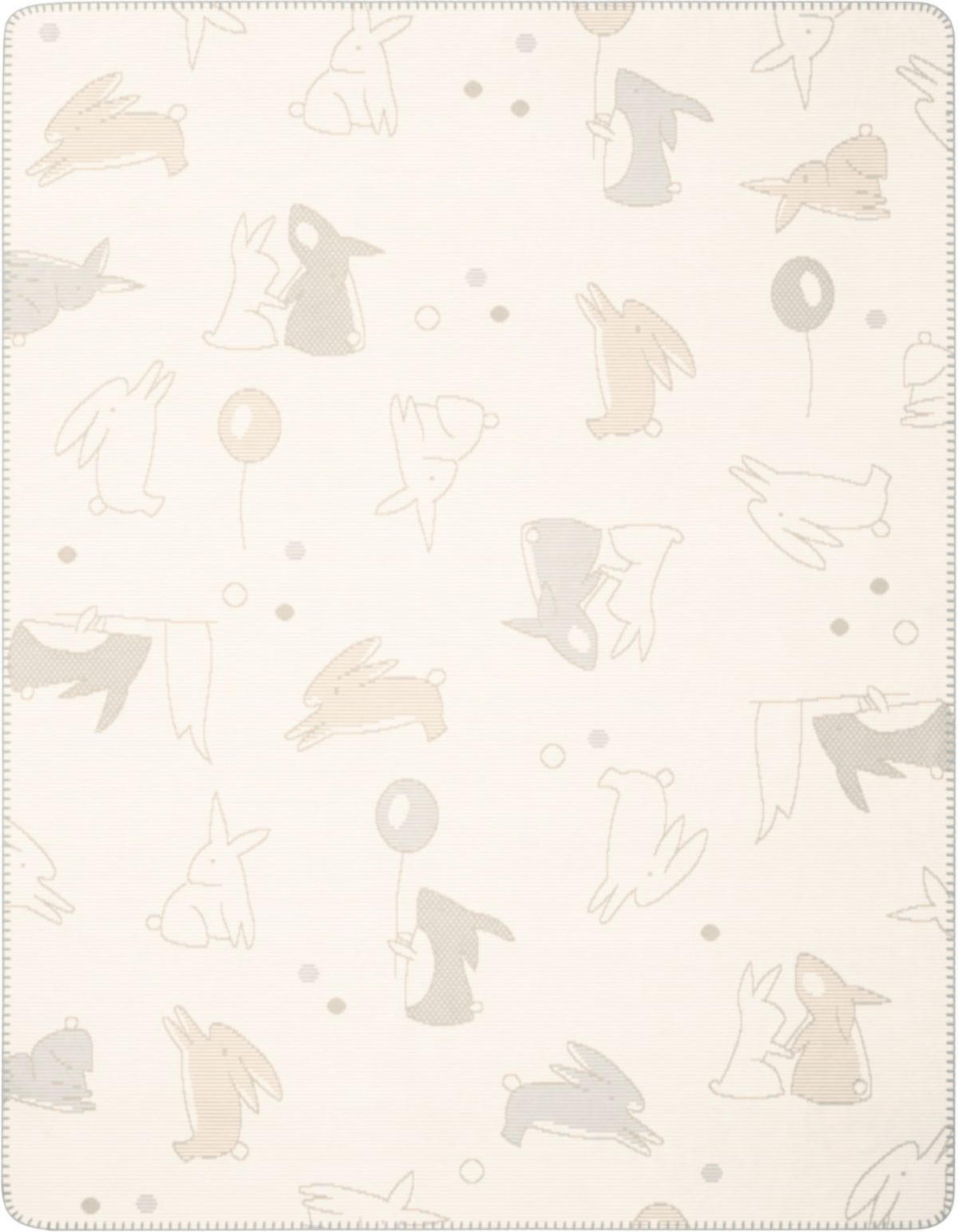 KINDERDECKE Lovely & Sweet Litlle rabbits 75 x 100cm - Multicolor, Textil (75/100cm) - Biederlack