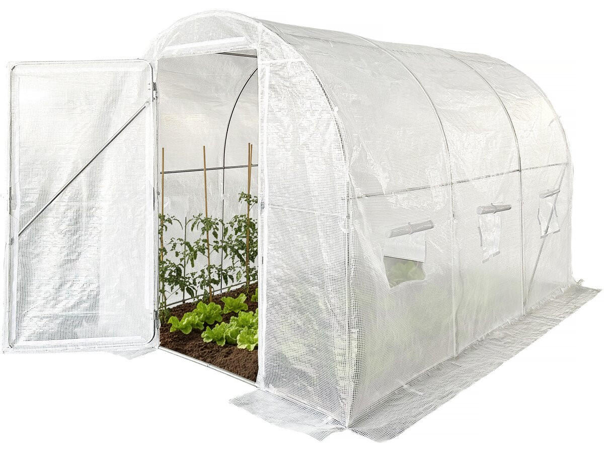 Habitat Garten Gewächshausfolie Weiß 85x174x85 cm
