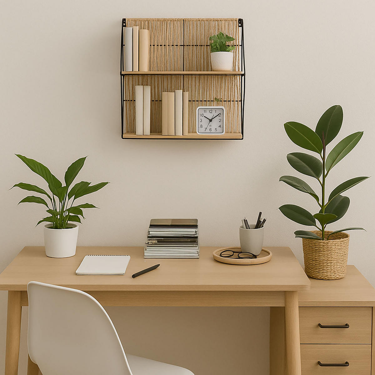 WECKER 8/4/8 cm - Weiß, Kunststoff (4/8/8cm) - Atmosphera Createur d´interieur