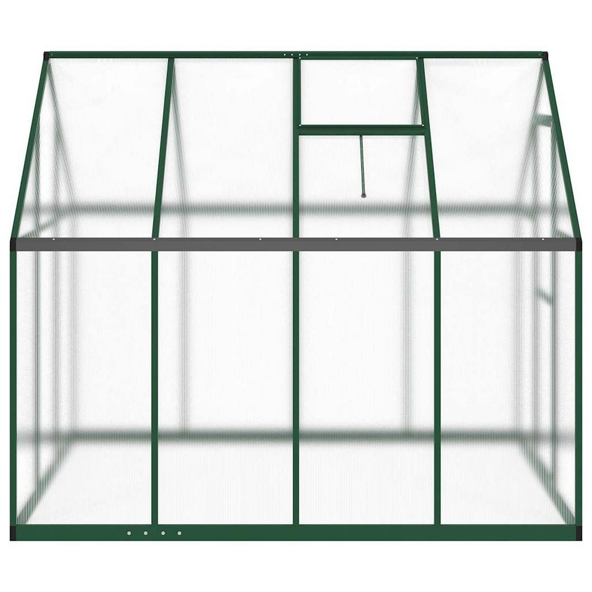 GEWÄCHSHAUS mit Fundamentrahmen Grün 224x169x195 cm Aluminimum - Grün, Metall (169/195/224cm)