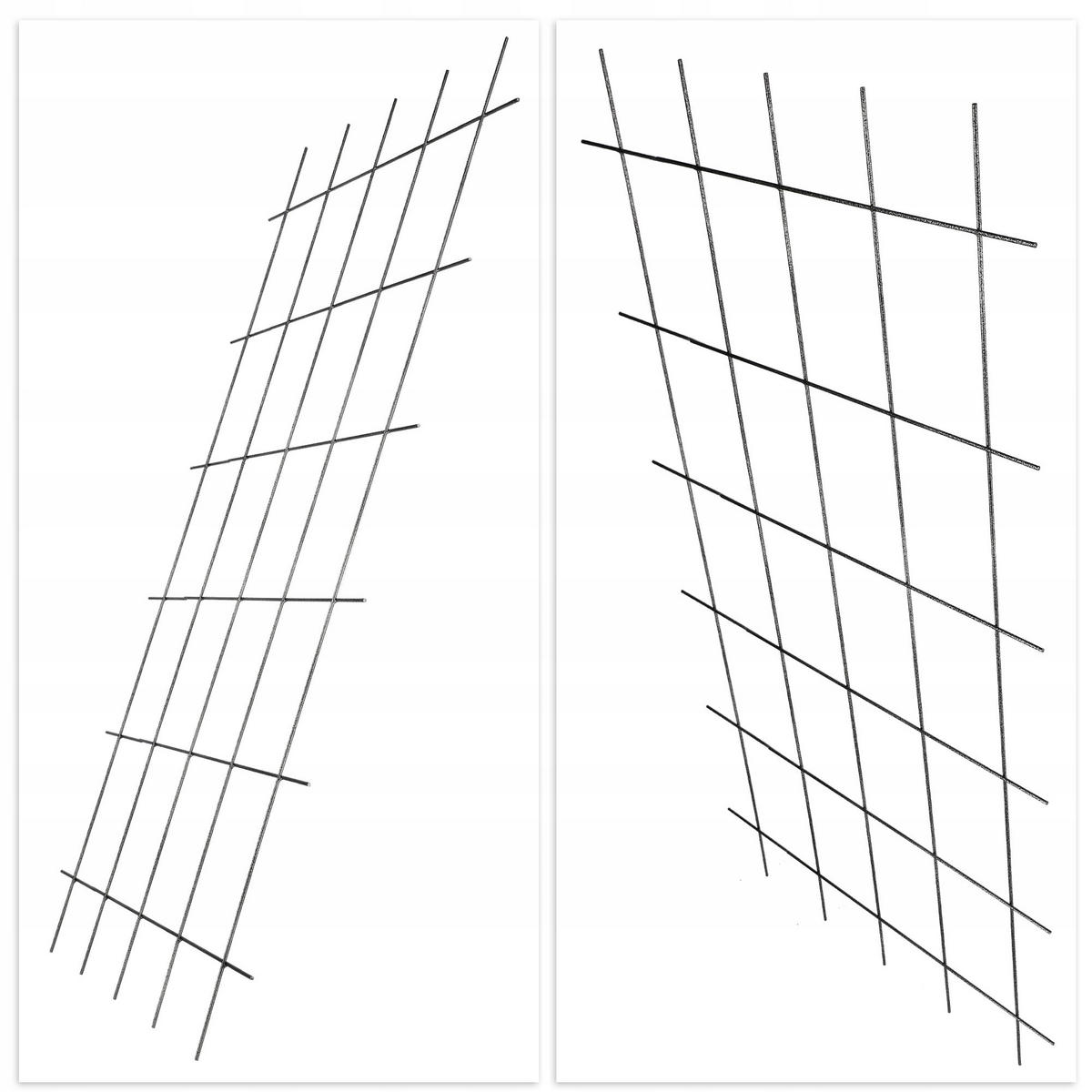BLUMENGITTER aus Metall, 75 x 150 cm, Schwarz - Schwarz, Metall (75/150cm) - KADAX