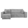 ECKSOFA Karl Cord - Schwarz/Grau, Holz/Kunststoff (244/145cm) - MIRJAN24