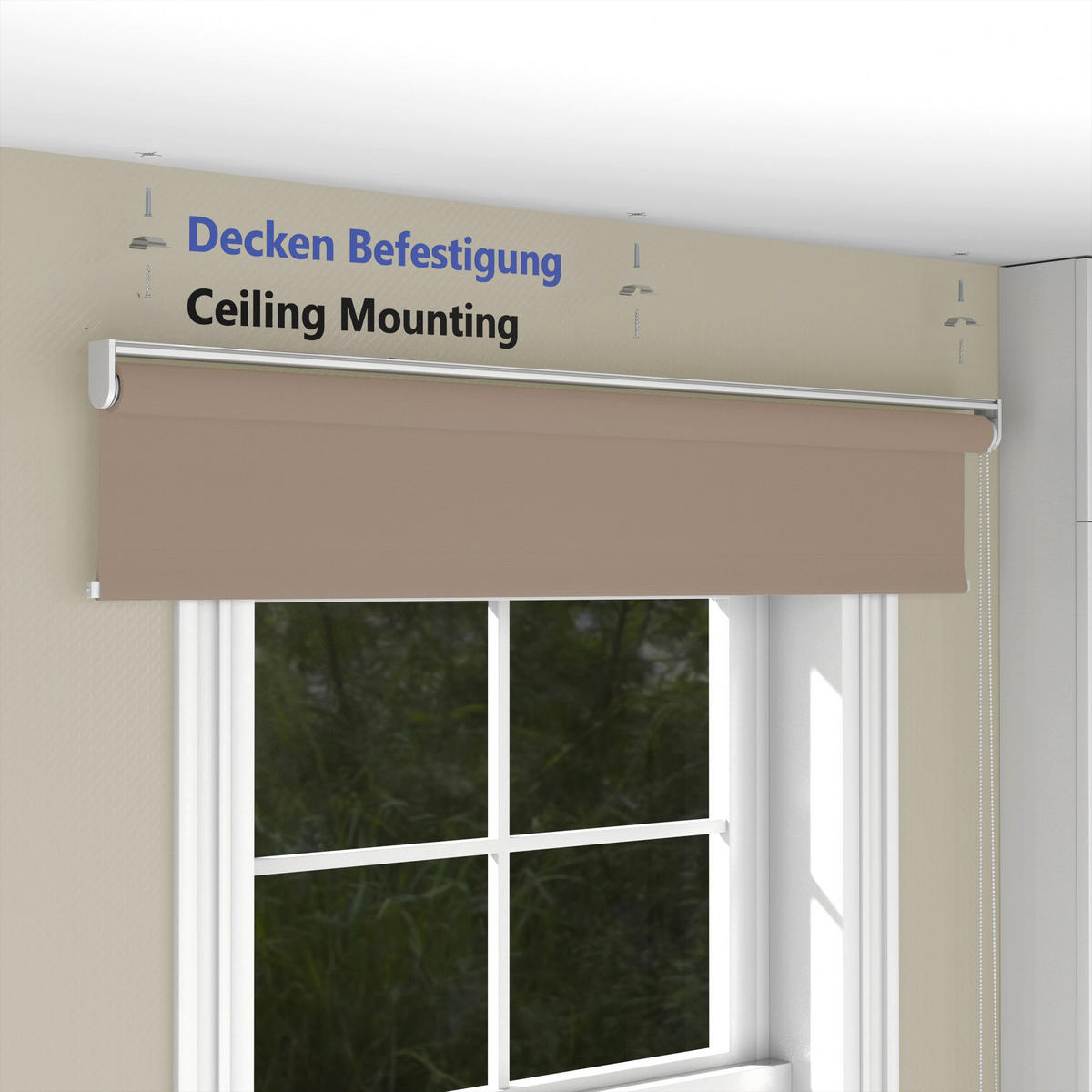 ROLLO blickdicht - Hellbraun, Textil (45/150cm) - Deco-Raum