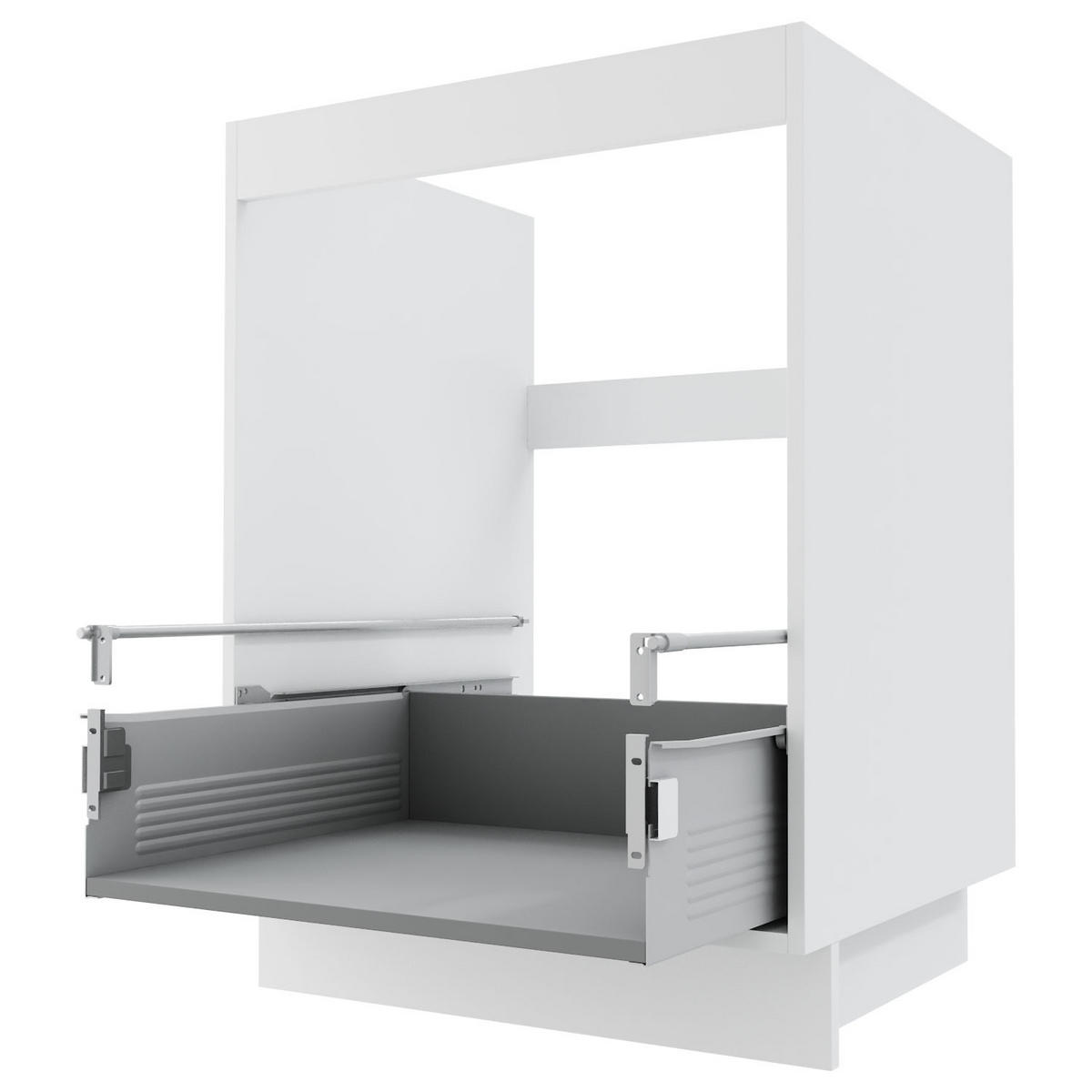 SPÜLENUNTERSCHRANK Bari D1Z/80 Weiß / RAL 4009 pastellviolett 80 / 50 / 82cm Blum Teilauszug - Violett/Weiß, Holz/Holzwerkstoff (80/82/50cm) - Feldmann-Wohnen