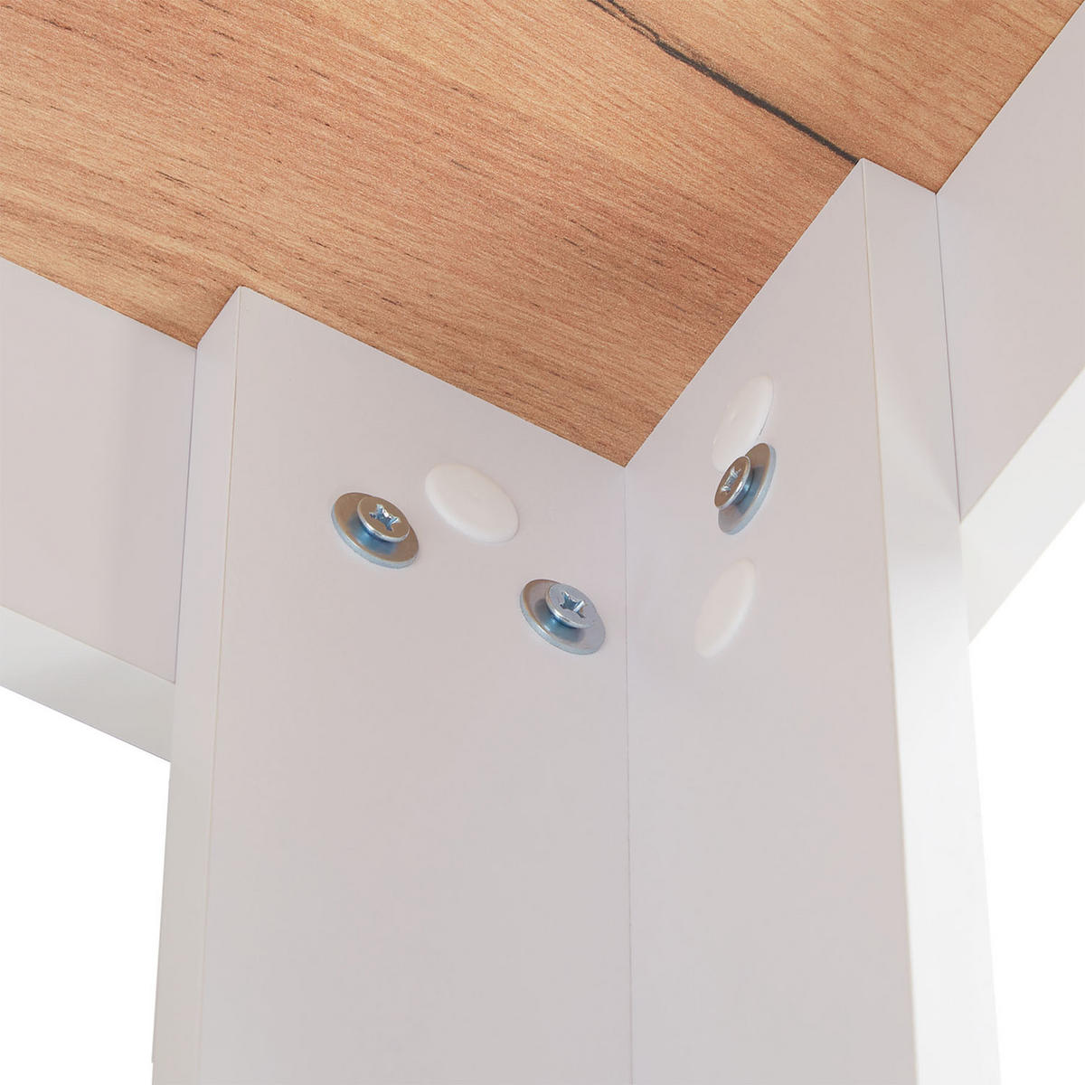 ESSTISCH in Holzwerkstoff 90/60/73 cm - Weiß/Naturfarben, Holzwerkstoff (60/90/73cm) - Homestyle4u