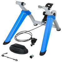 ROLLENTRAINER Fahrradtrainer mit Magnetbremse für 650C, 700C/26"-29" - Blau, Metall (56/47.5/77cm)