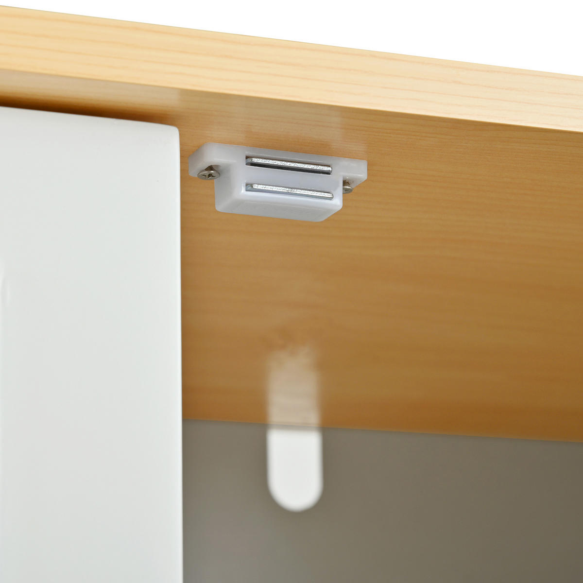 SIDEBOARD mit 3 Schubladen und 2 Türen Verstellbaren Böden,Weiß - Weiß, Holzwerkstoff/Metall (126/86/40cm) - EVRYAE