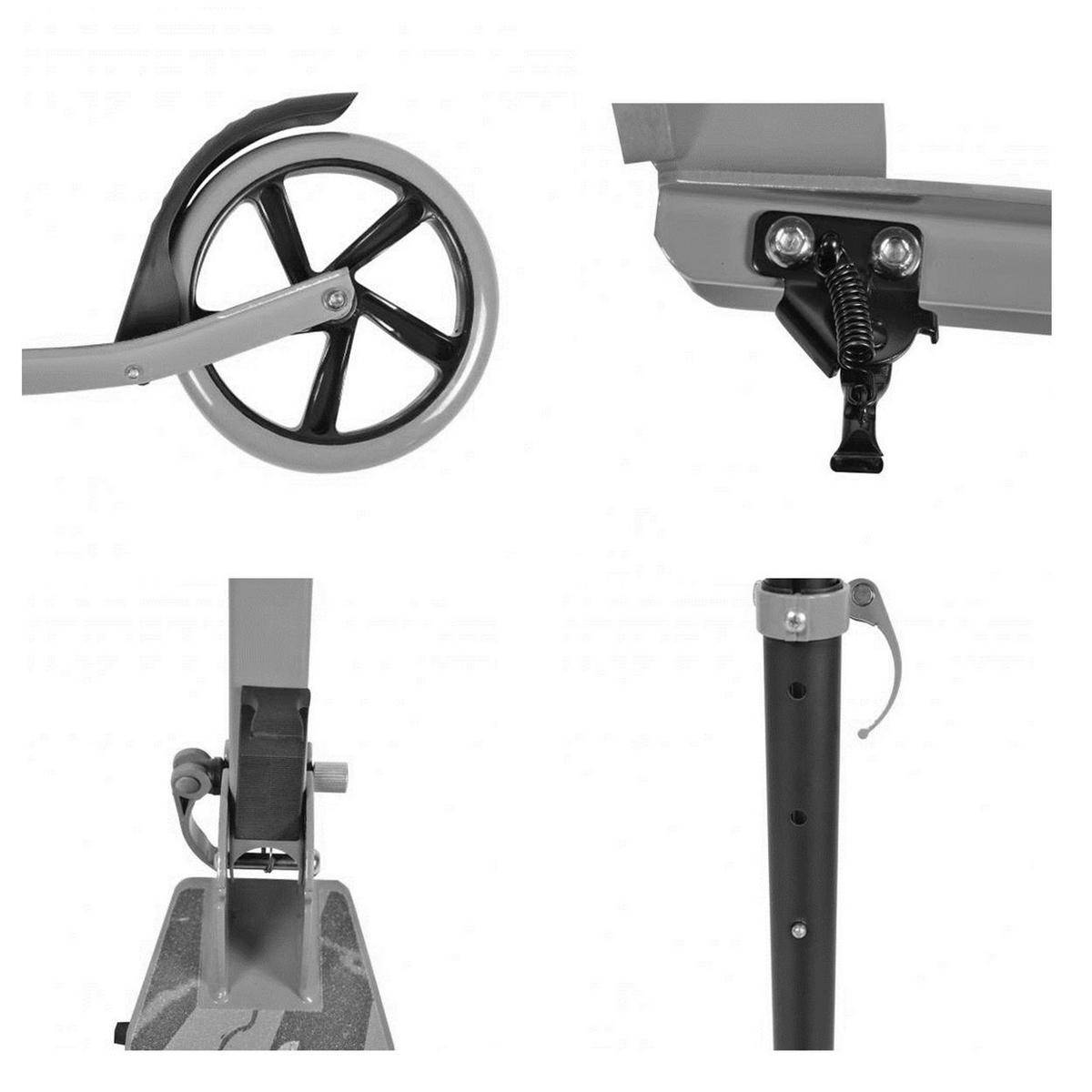 KINDERROLLER Storm rot Höhe einstellbar, zusammenklappbar, PU Räder, ABEC-5 - Rot, Metall (75/20/70cm)