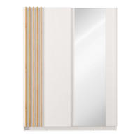 SCHIEBESCHRANK CASTARI Weiß / Artisan Eiche - Weiß/Eiche Artisan, Holzwerkstoff (150.6/198.5/62cm) - KONSIMO®