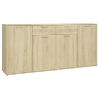 SIDEBOARD Sonoma-Eiche 160x36x75 cm Holzwerkstoff - Braun, Holzwerkstoff (160/75/36cm) - furnicato