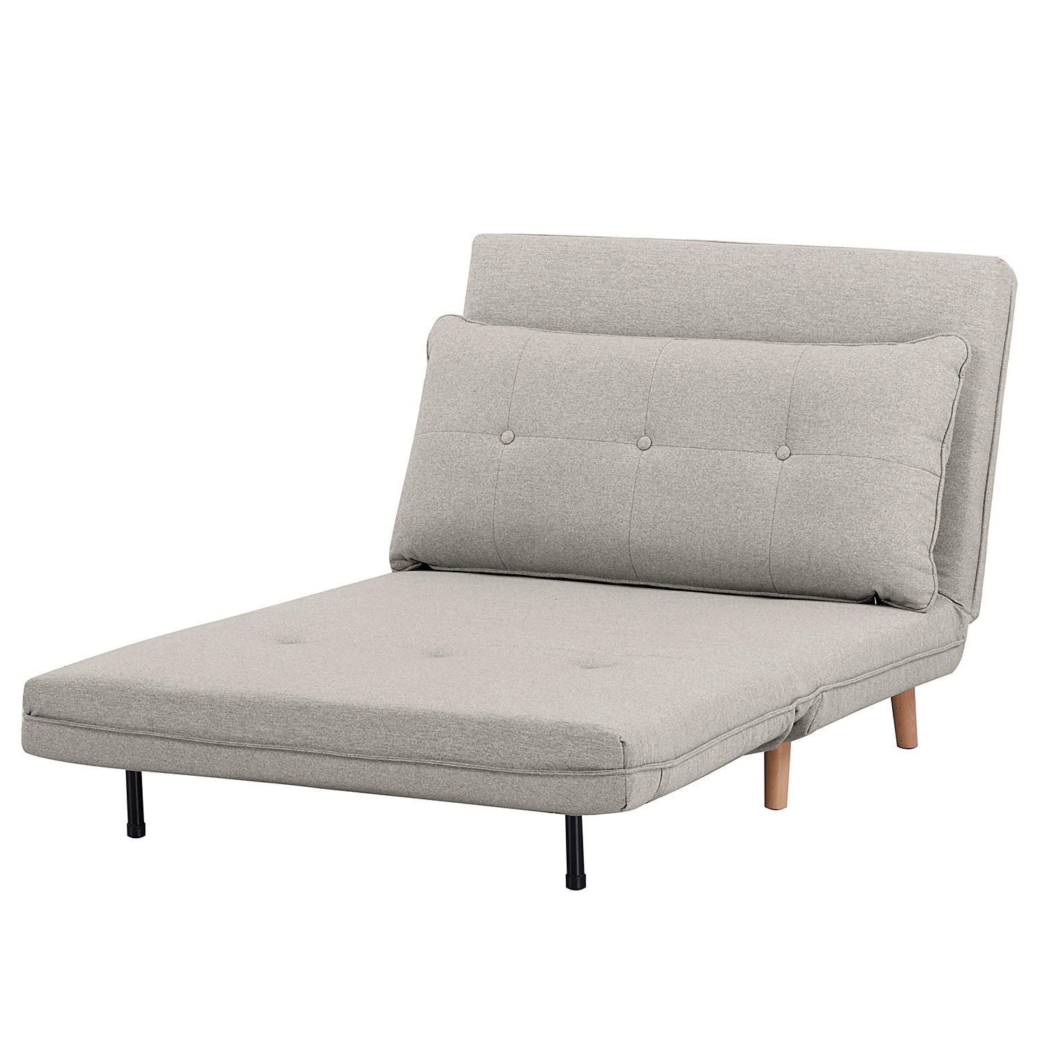 SCHLAFSESSEL - Kiefer, Grau, 102/81/87 cm - Buchefarben/Hellgrau, Holz/Buchenholz (102/81/87cm) - home24