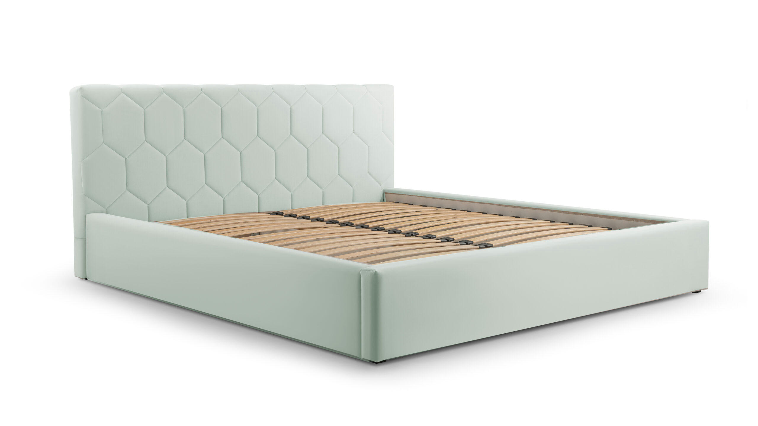 POLSTERBETT Bett 02 - 140x200 - Mint - Mintgrün, Holz/Textil (140/200cm) - Möblo