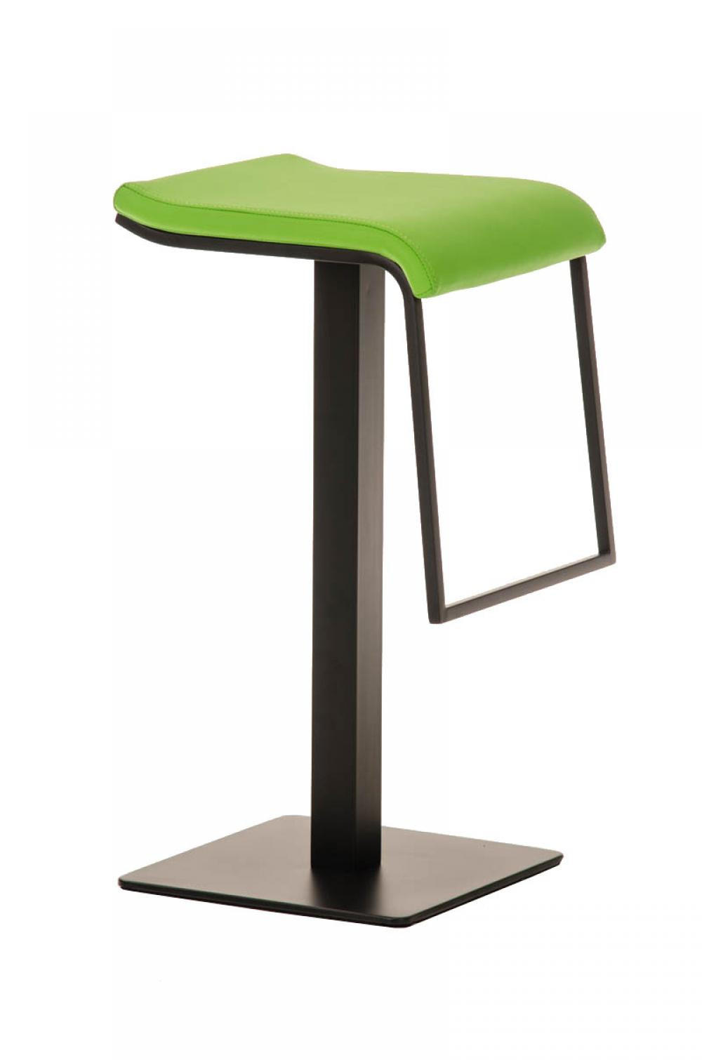 BARHOCKER Lederlook grün - Schwarz/Grün, Textil/Metall (39/78/42cm) - CLP