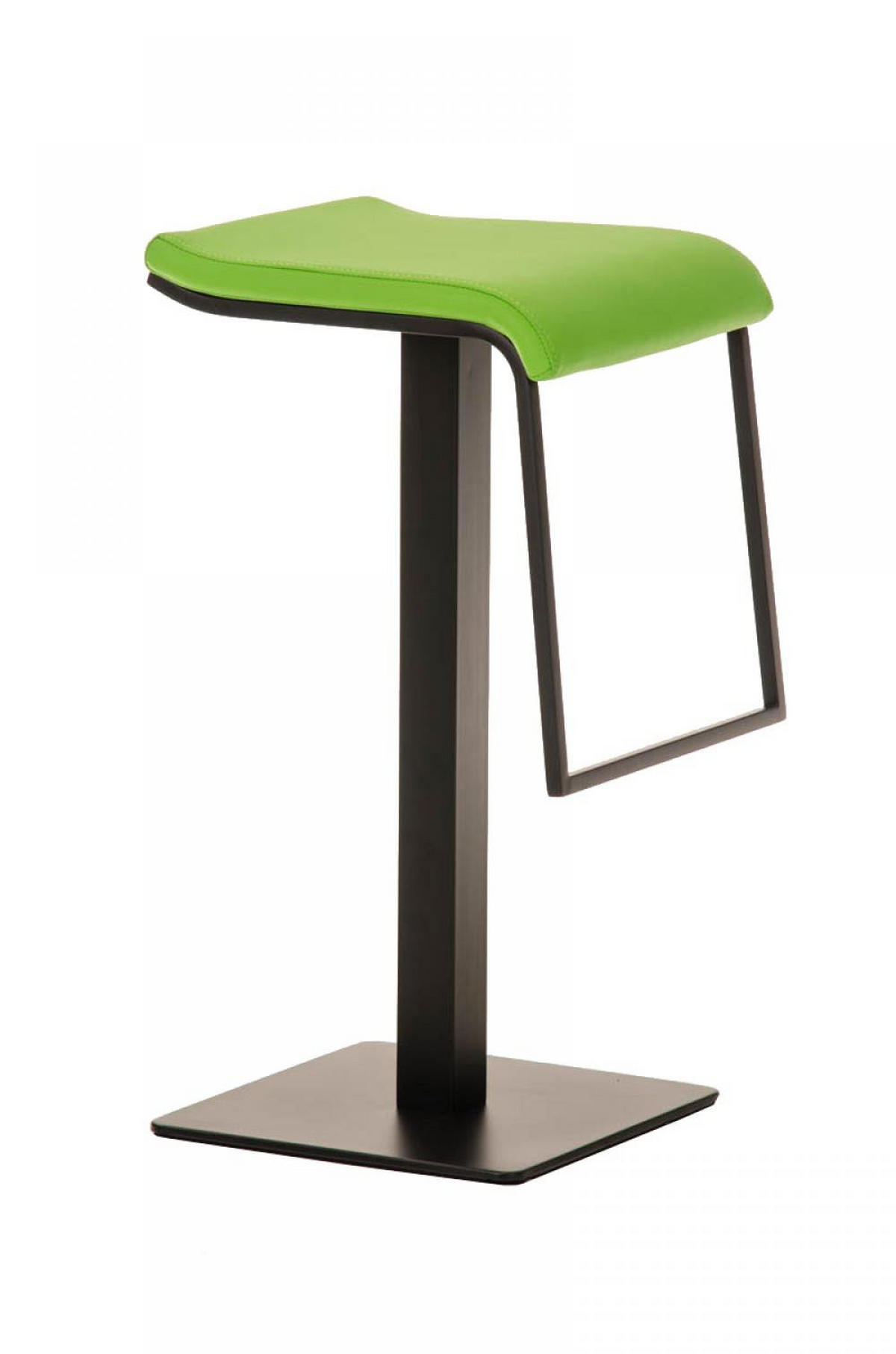 BARHOCKER Lederlook grün - Schwarz/Grün, Textil/Metall (39/78/42cm) - CLP