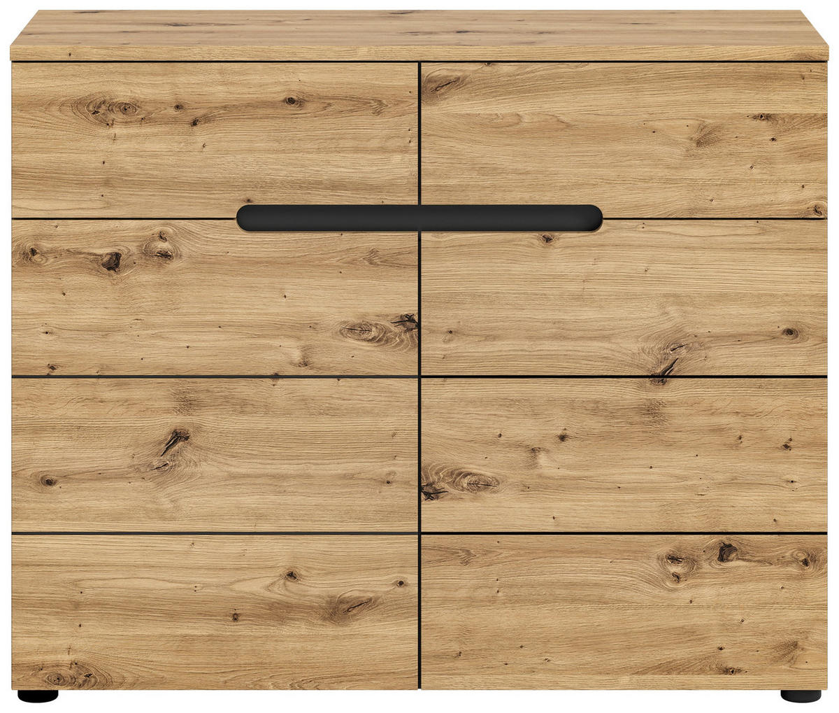 KOMMODE Nova in Basalt grau Nachbildung und Artisan Nachbildung B/H/T: 100x81x40 cm - Grau, Holzwerkstoff (100/81/40cm) - Homes & Jones