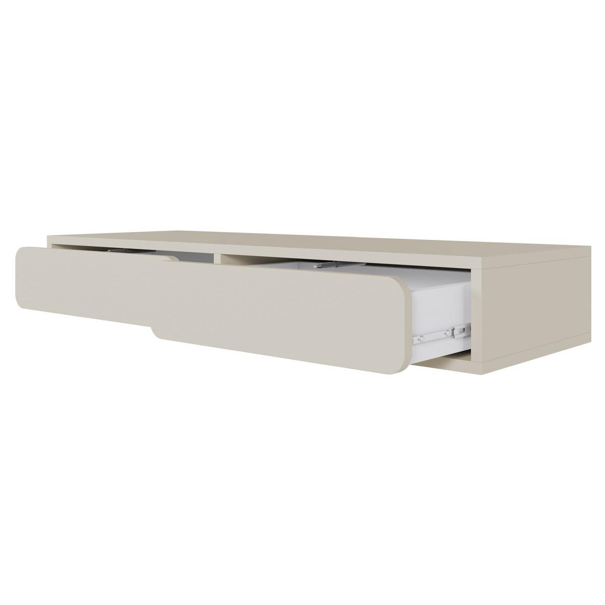 SCHMINKTISCH Wuwu Greige 110 cm - Taupe, Holzwerkstoff (35/110/17cm) - Selsey