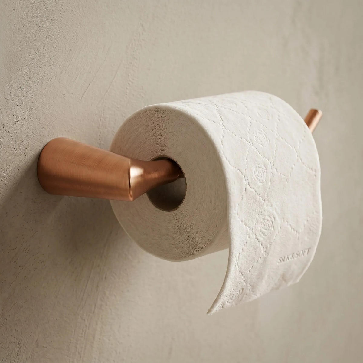 HALTER Für Toilettenpapier Rea 16205 Vibe Brush Gold - Kupferfarben, Metall (22.5/3.5/7.5cm) - REA