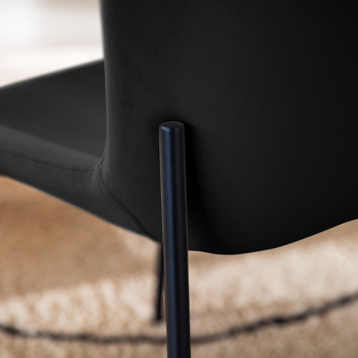 POLSTERSTUHL - 2er-Set - Schwarz, Textil (52/79/49cm) - home24