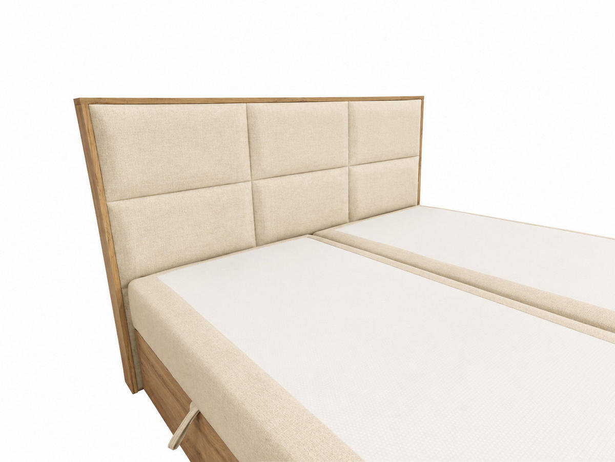 BOXSPRINGBETT Loly 160x200 cm H4 Taschenfederkern Ecru - Ecru, Textil (160/200cm) - KS Home Concept