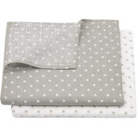 SPUCKTÜCHER, 2er-Set, 120x120 cm, 100% Baumwolle, farblich sortiert - Multicolor, Textil (120/120cm) - Zollner