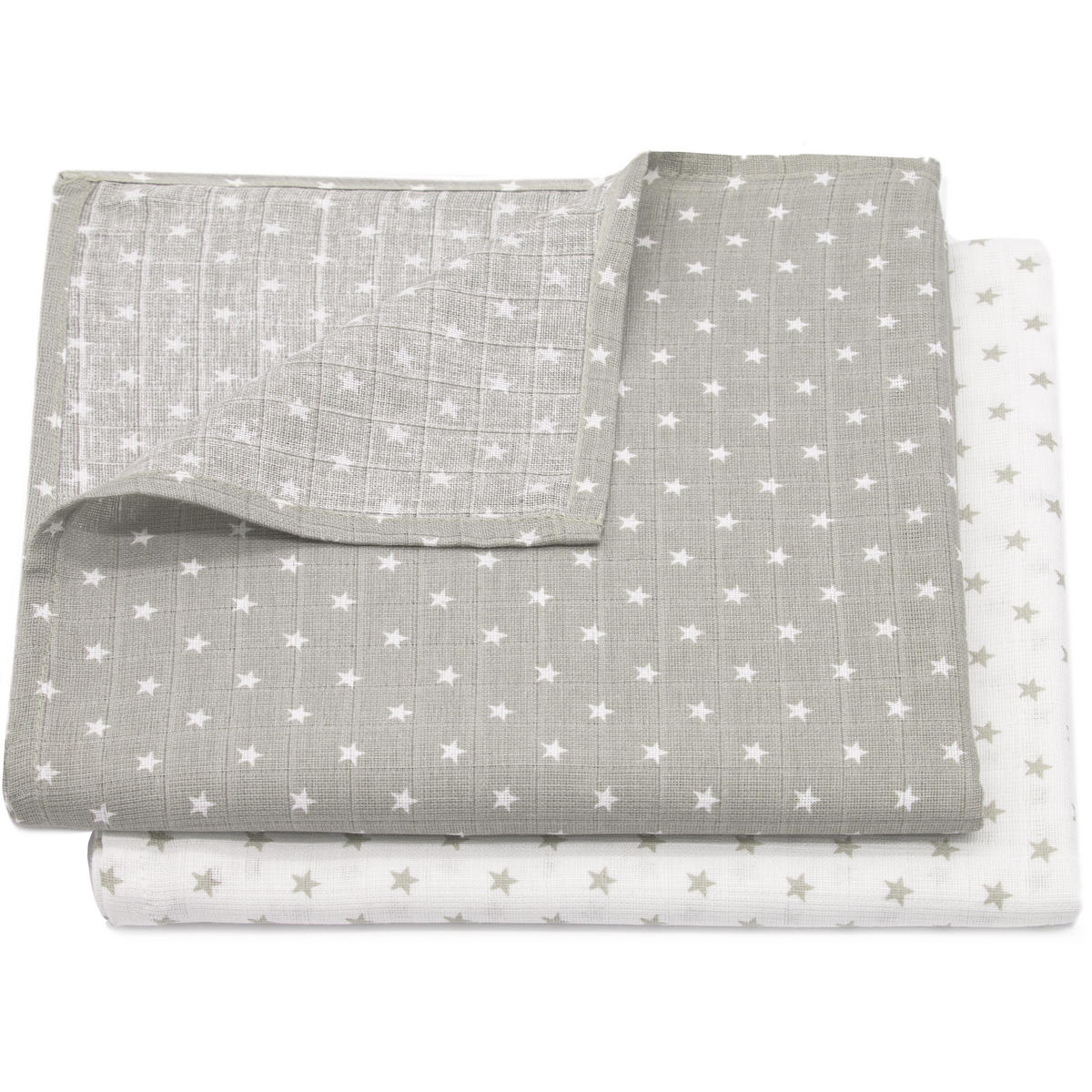 SPUCKTÜCHER, 2er-Set, 120x120 cm, 100% Baumwolle, farblich sortiert - Multicolor, Textil (120/120cm) - Zollner