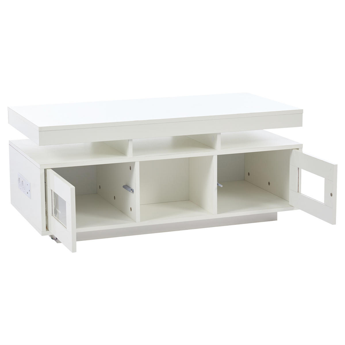 COUCHTISCH DE-084 Smart Weiß - Weiß, Holzwerkstoff (50/100/43cm) - ComfortXL