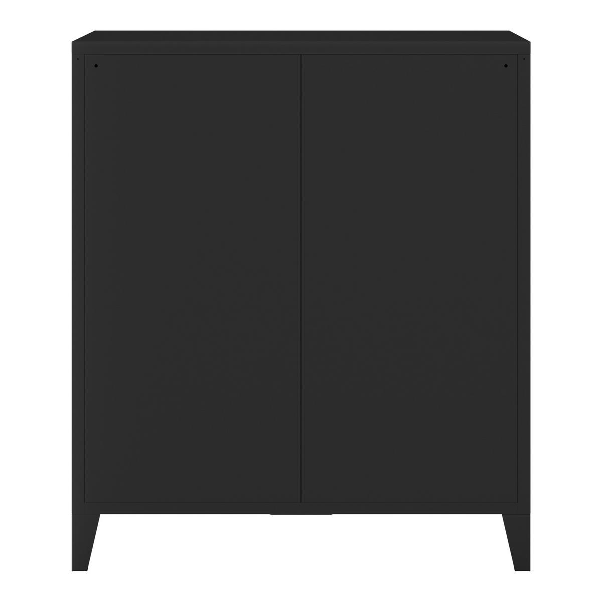 METALLSCHRANK Hämeenlinna - Schwarz, Metall (80/92/40cm) - [en.casa]